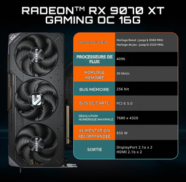GIGABYTE AMD Radeon RX 9070 XT 16GB OC